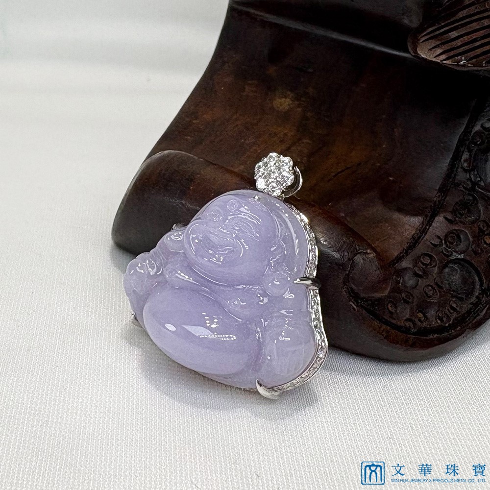 紫羅蘭彌勒佛鑽墜