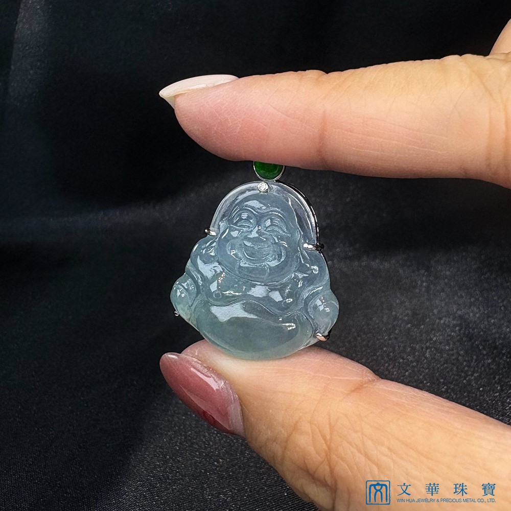 玻璃種起光彌勒佛玉墜