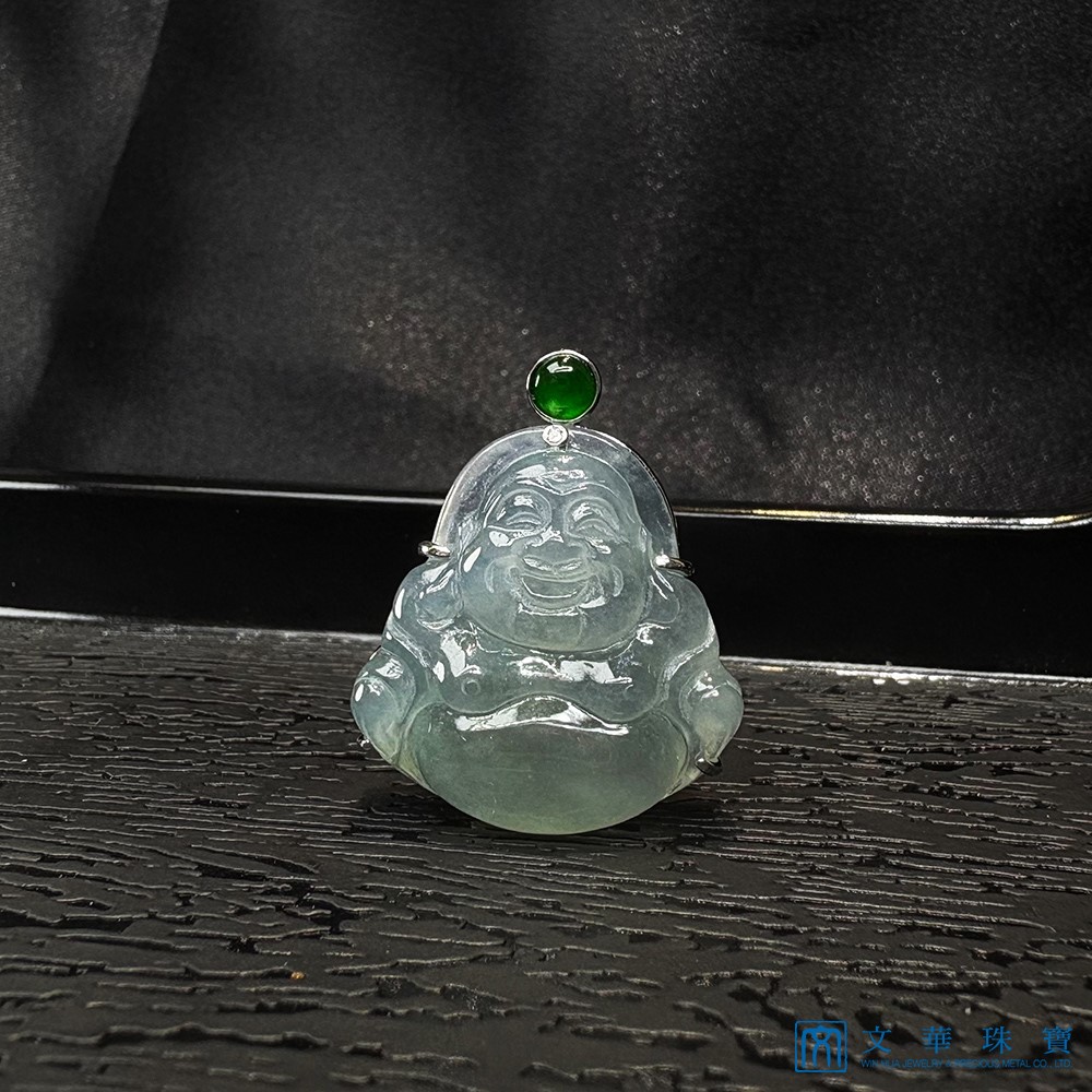 玻璃種起光彌勒佛玉墜