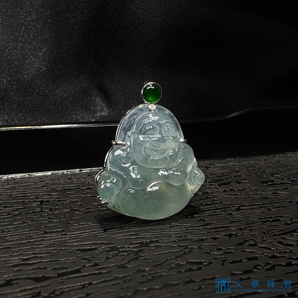 玻璃種起光彌勒佛玉墜