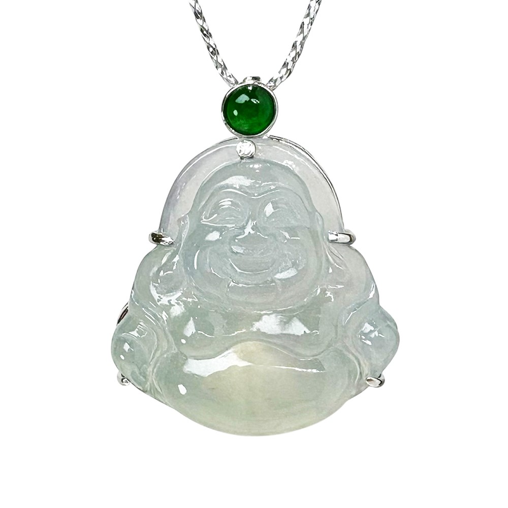 玻璃種起光彌勒佛玉墜