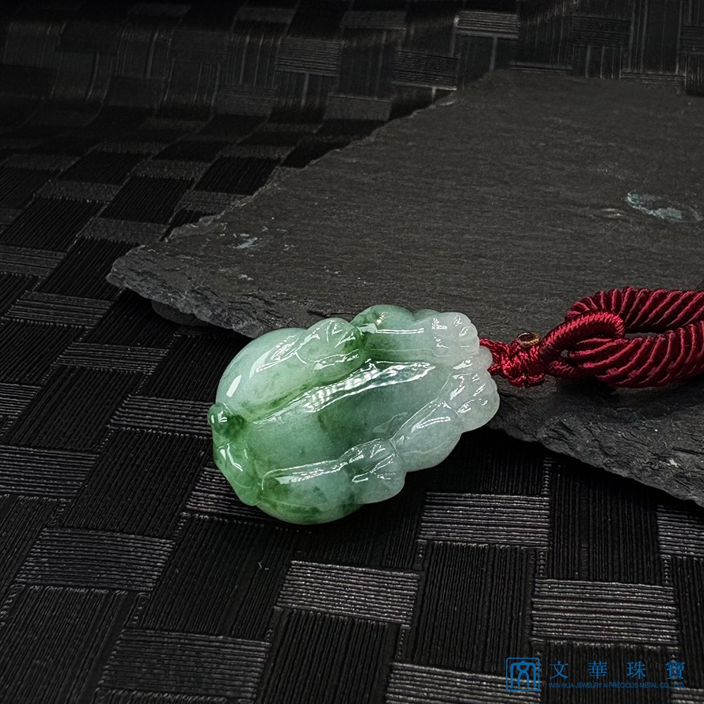 翡翠飄花貔貅把玩掛件(已售出)