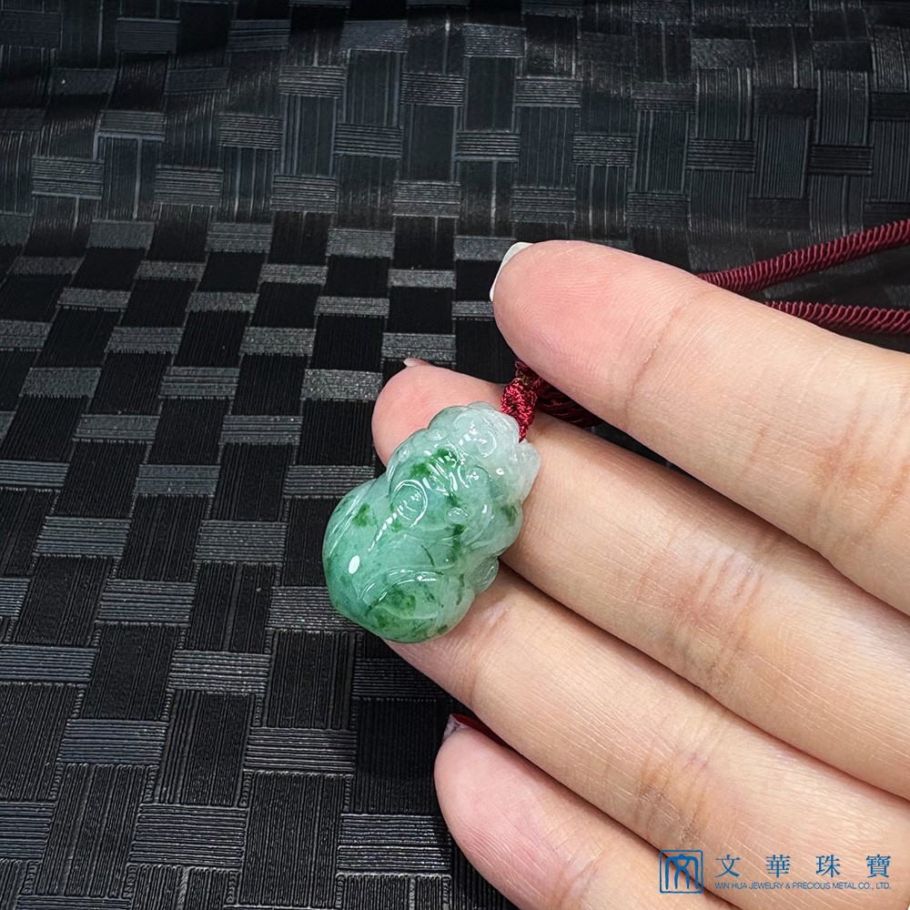 翡翠飄花貔貅把玩掛件(已售出)