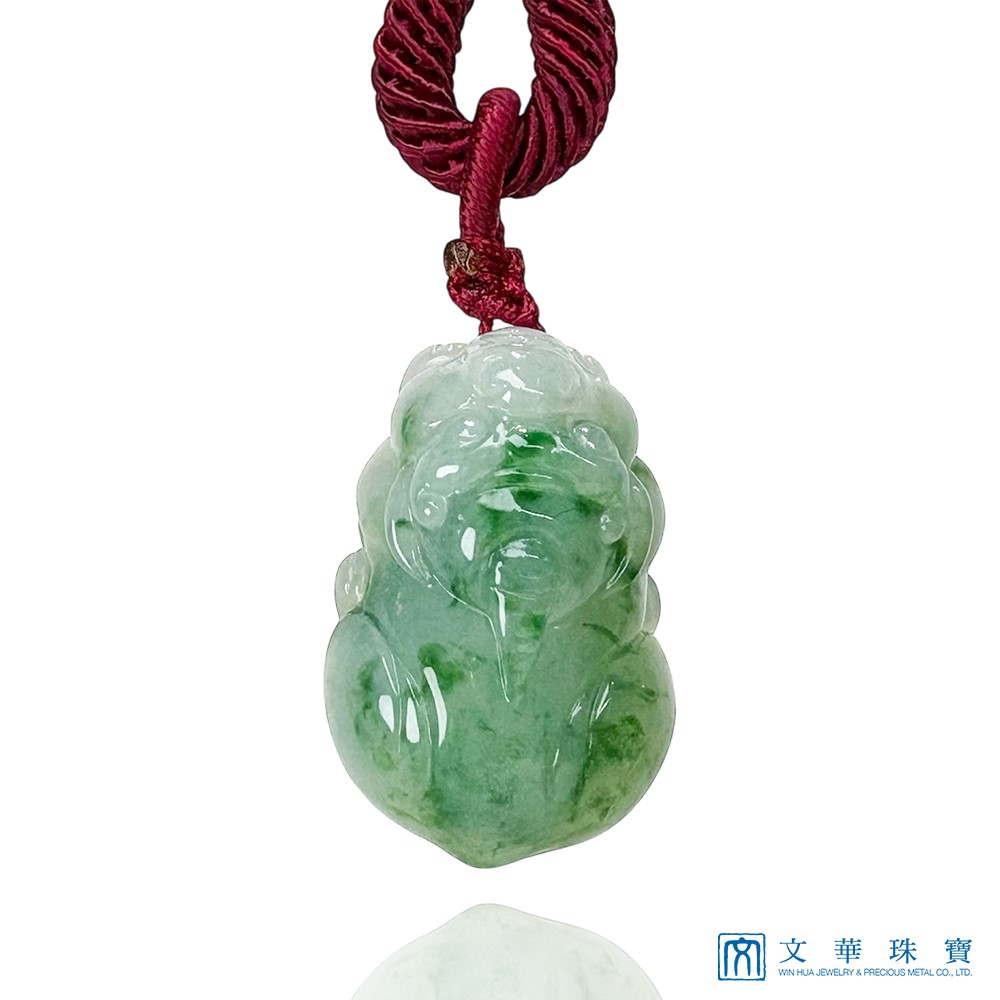 翡翠飄花貔貅把玩掛件(已售出)