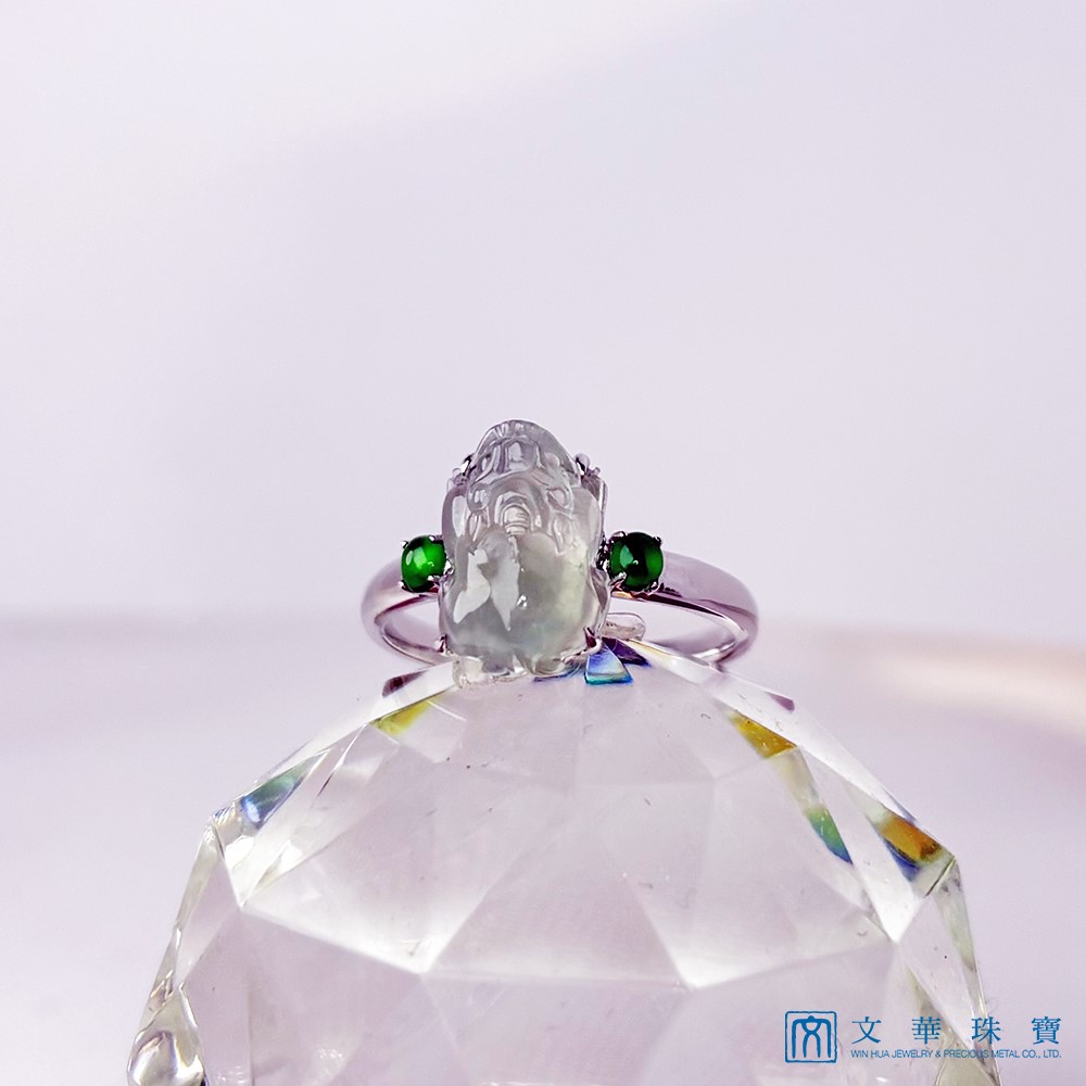 玻璃種貔貅戒指 國際圍10號