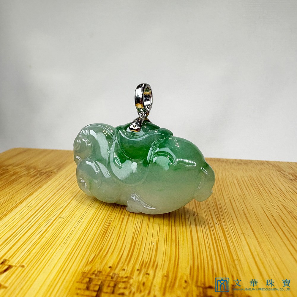翡翠駿馬馱財玉墜 