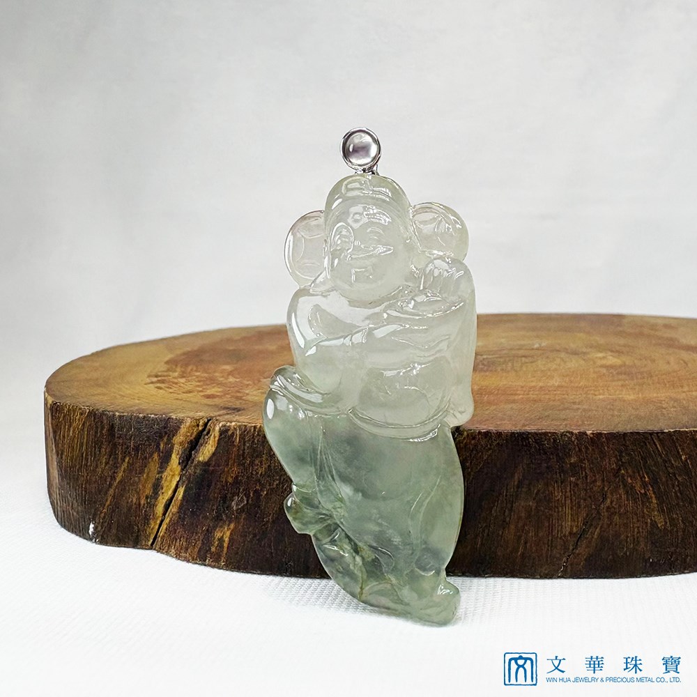 冰種財神玉墜