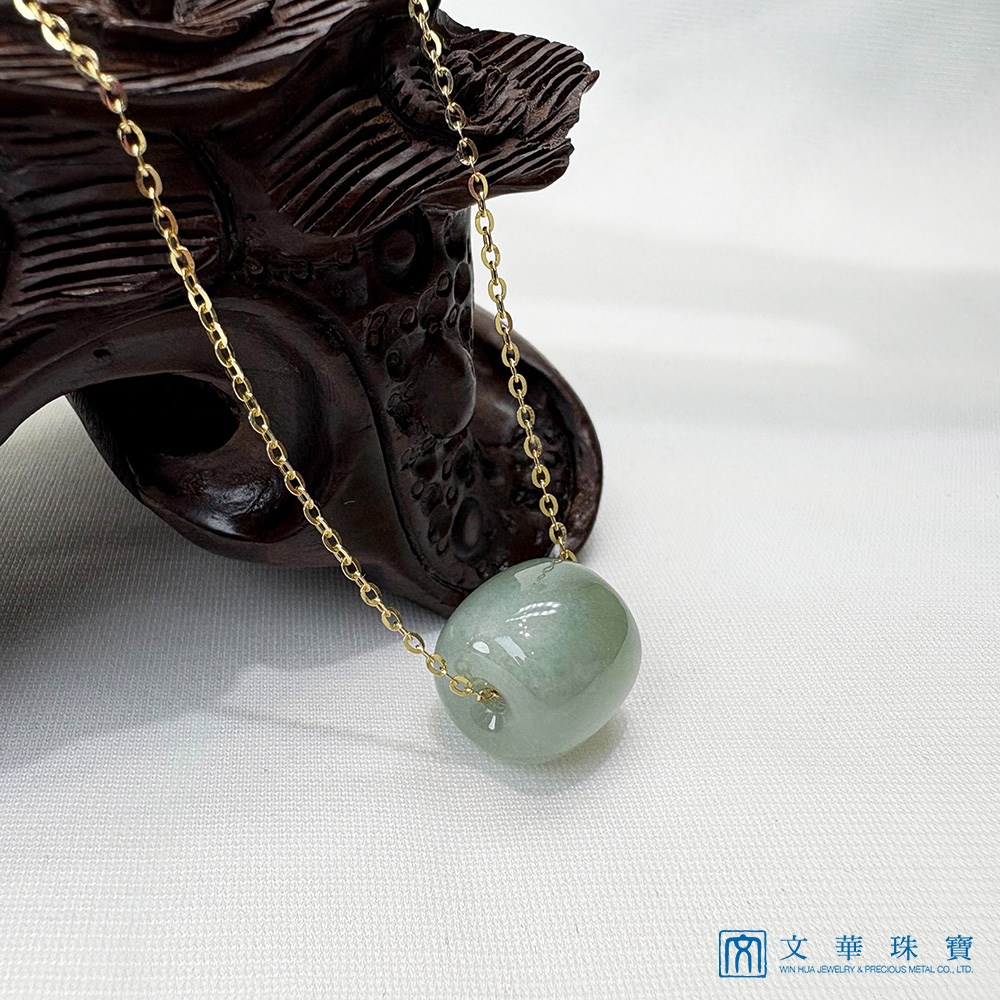 冰糯湖綠路路通黃K項鍊 18K金