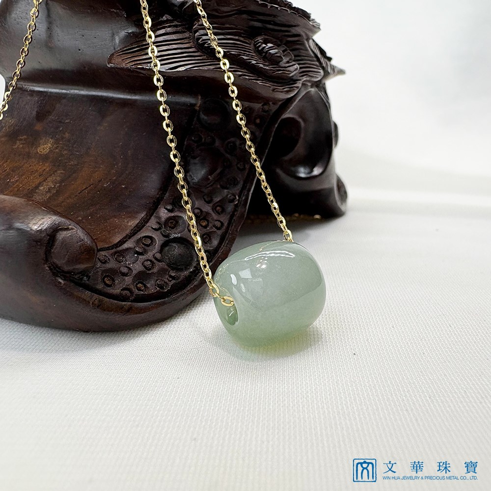 冰糯湖綠路路通黃K項鍊 18K金