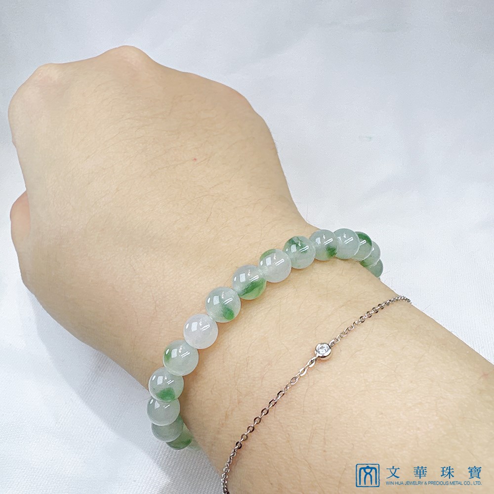 冰種飄花圓珠手鍊 6.6-6.9mm 共27枚(已售出)