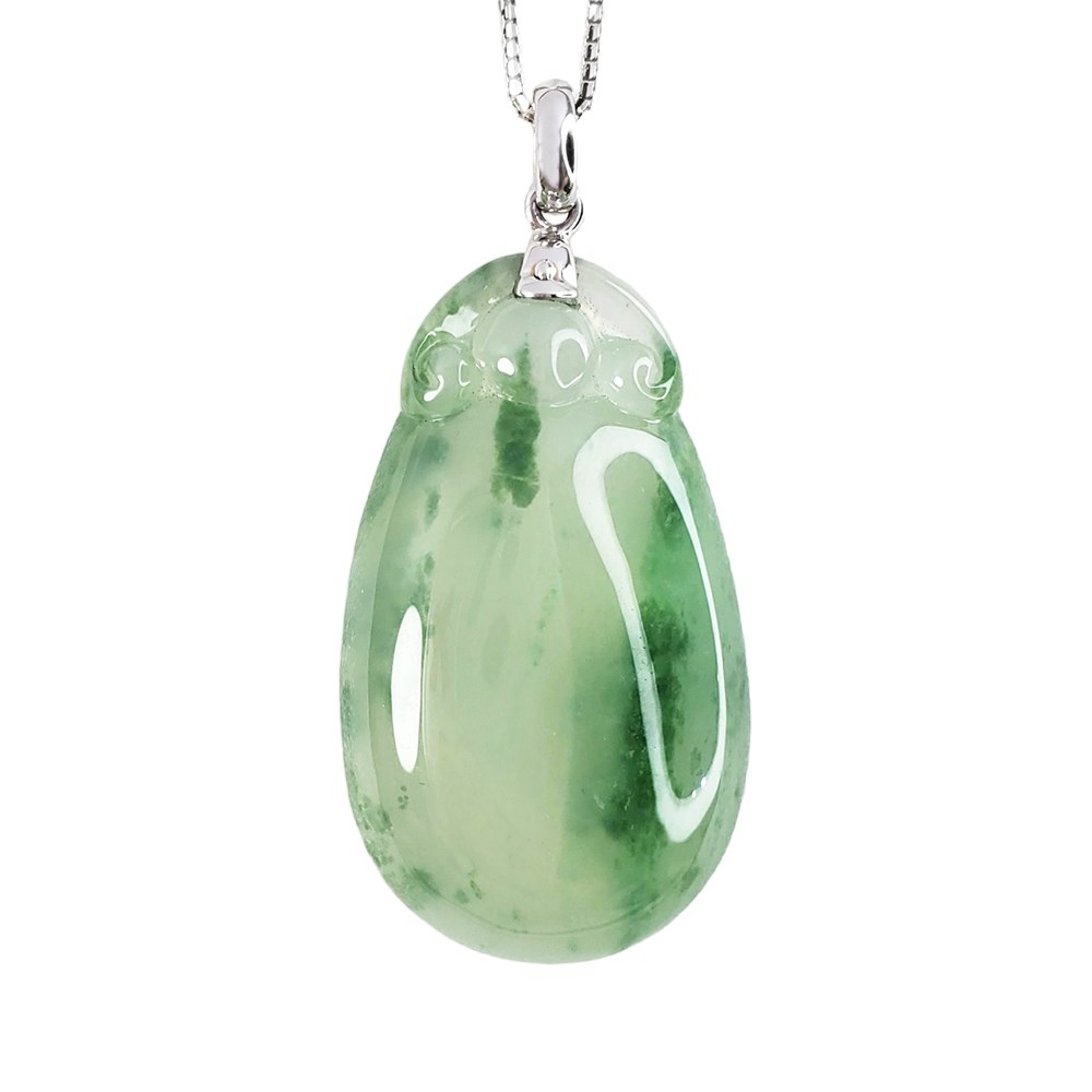 高冰種飄花福瓜玉墜