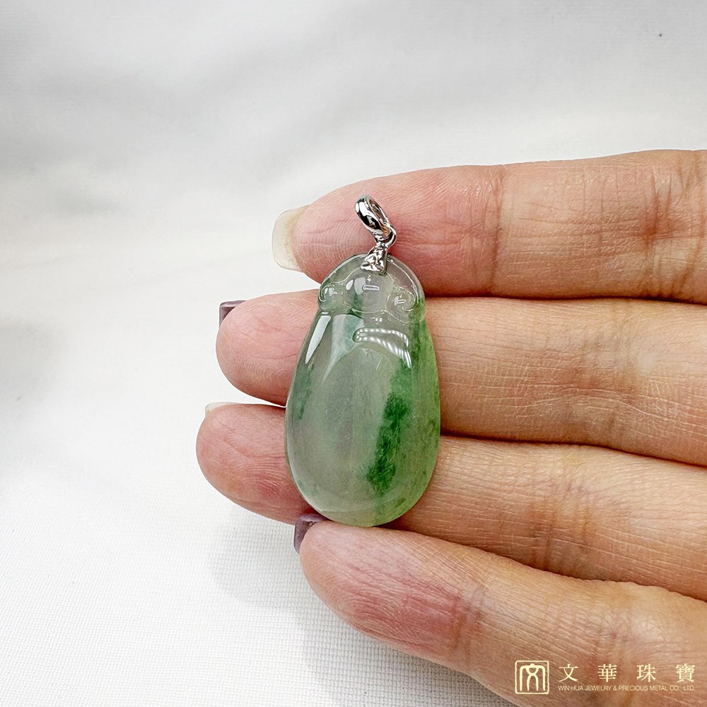 高冰種飄花福瓜玉墜