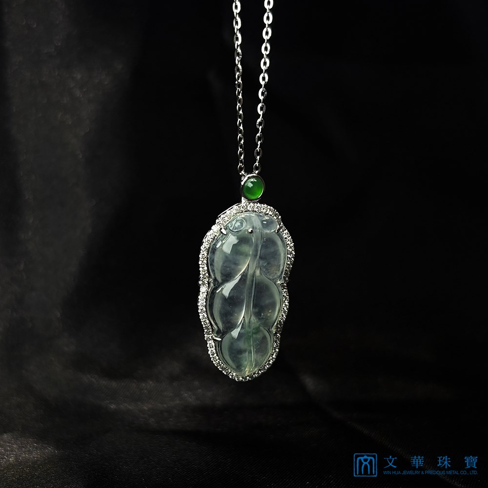 玻璃種玉葉鑽墜