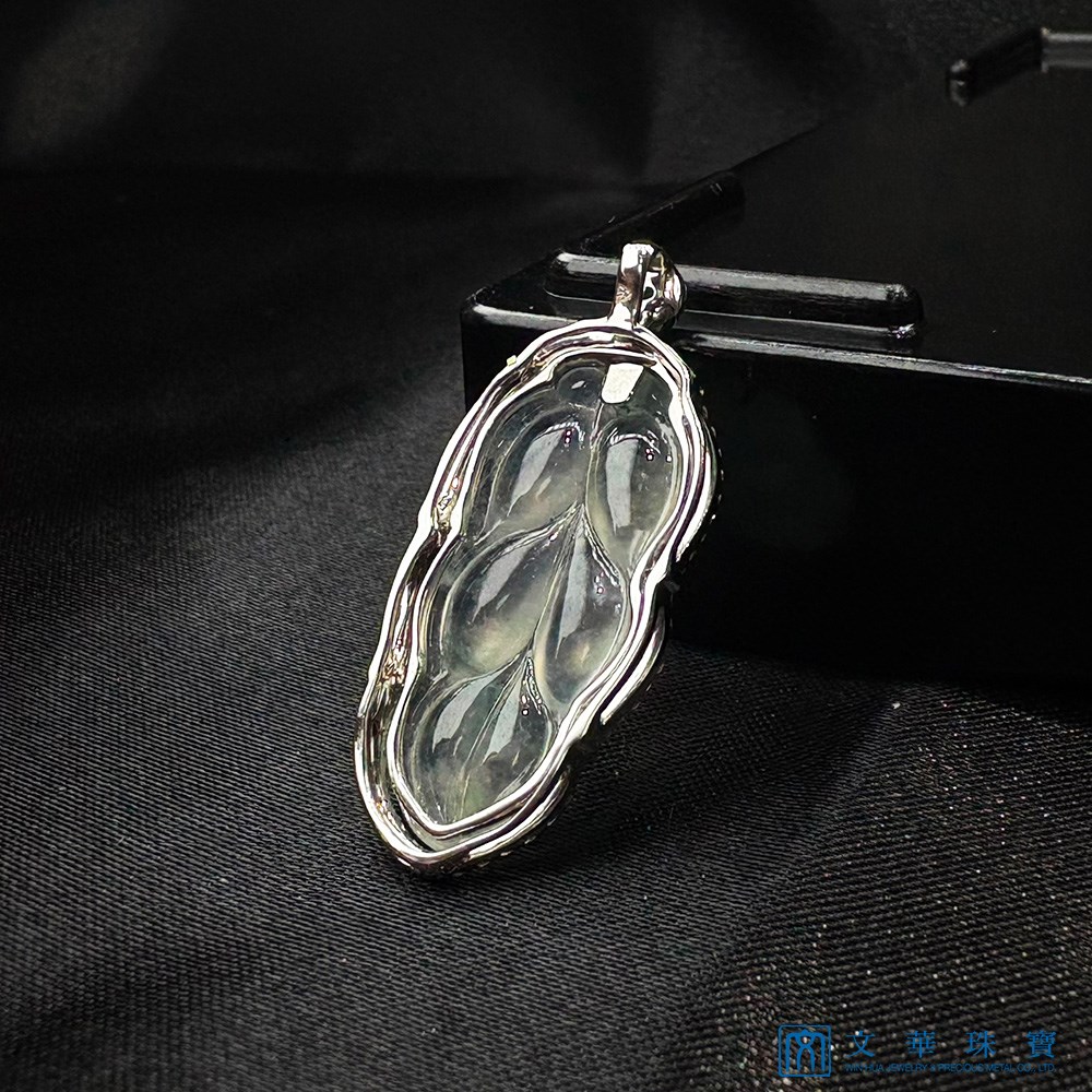 玻璃種玉葉鑽墜