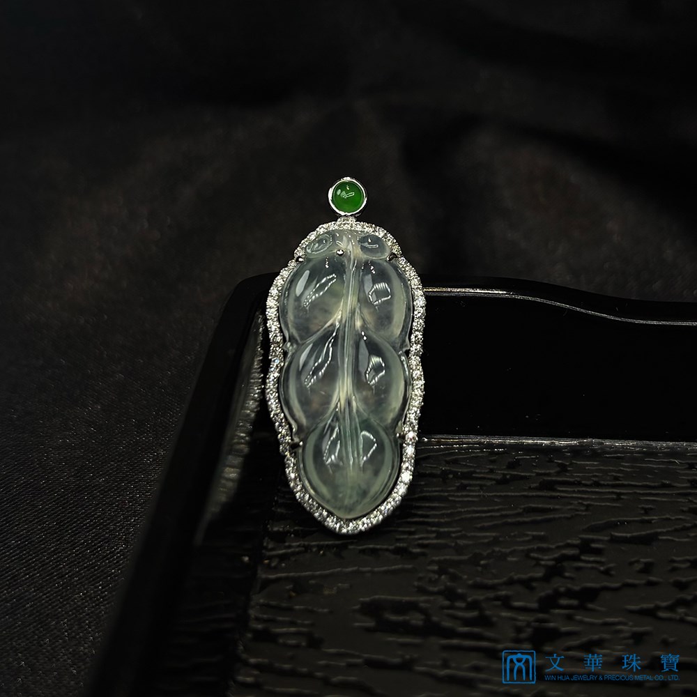 玻璃種玉葉鑽墜