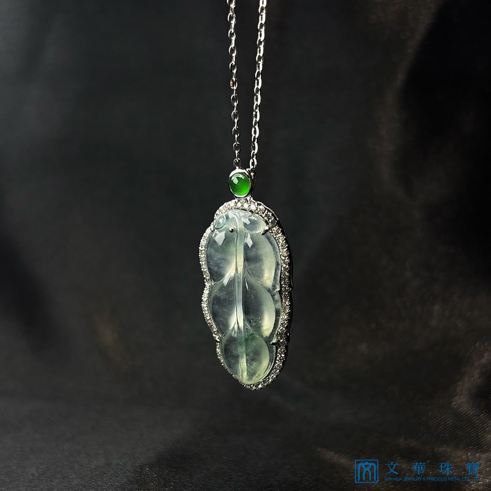 玻璃種玉葉鑽墜