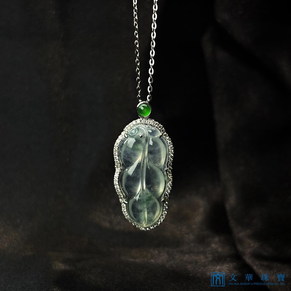 玻璃種玉葉鑽墜