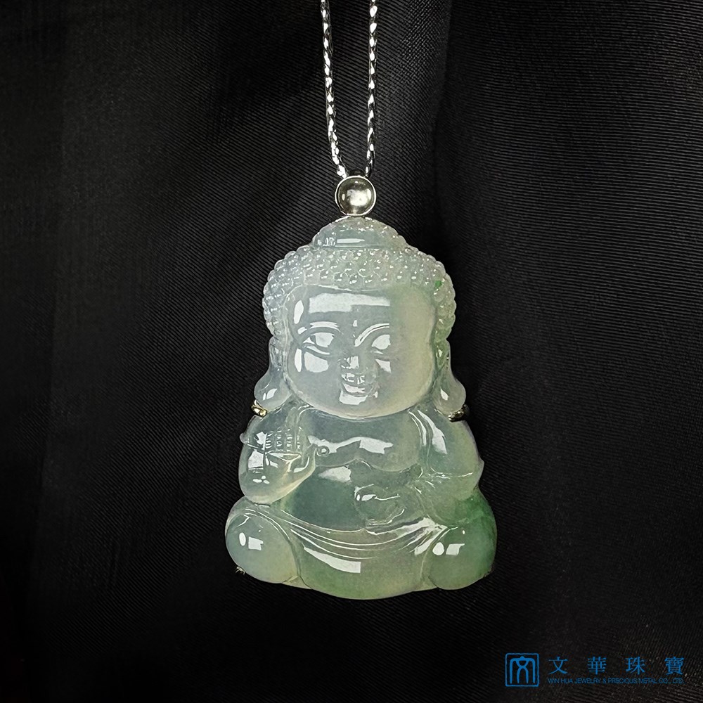 翡翠Q版如來佛玉墜