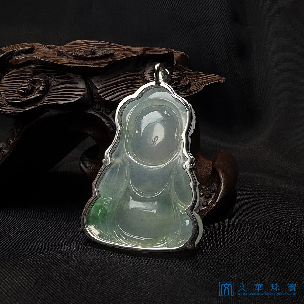 翡翠Q版如來佛玉墜