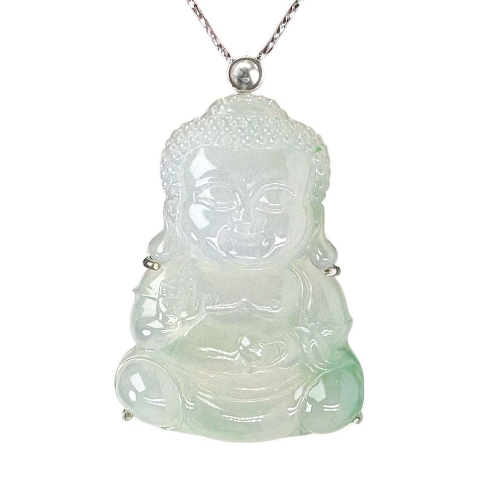 翡翠Q版如來佛玉墜