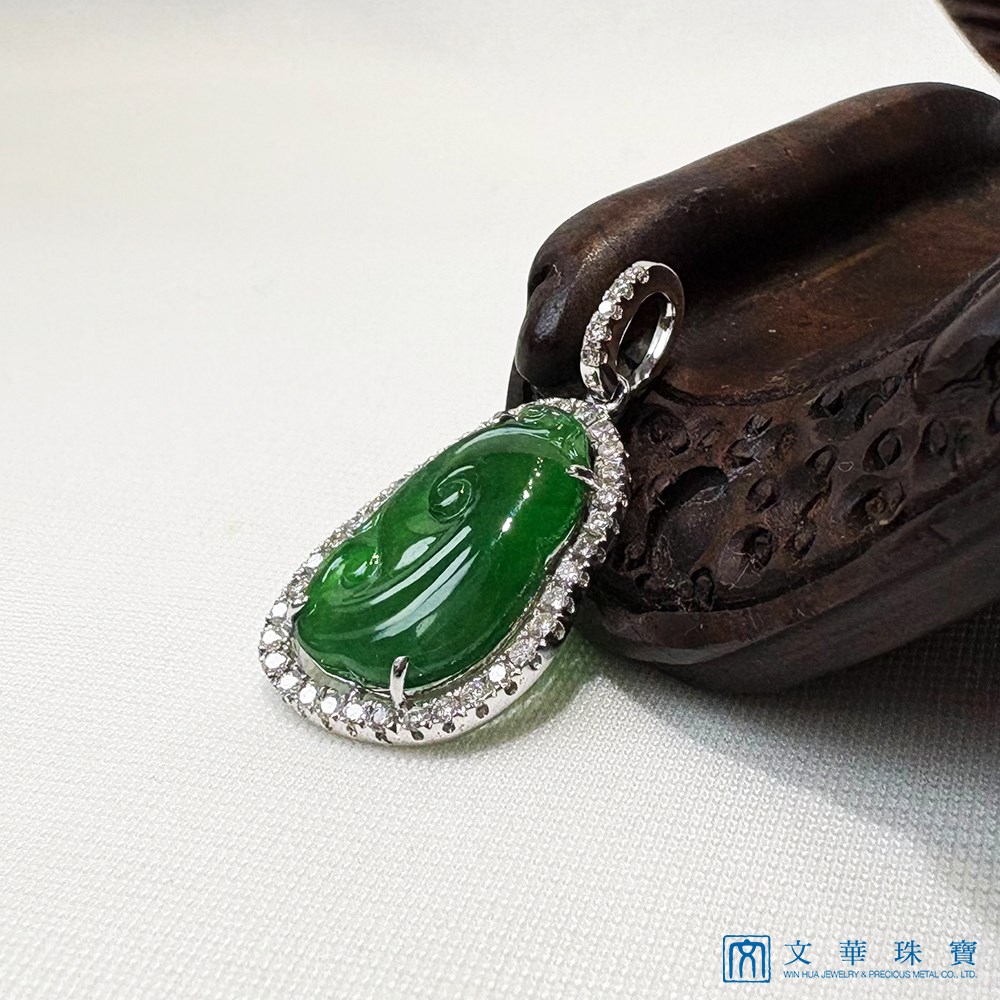 翡翠如意鑽墜