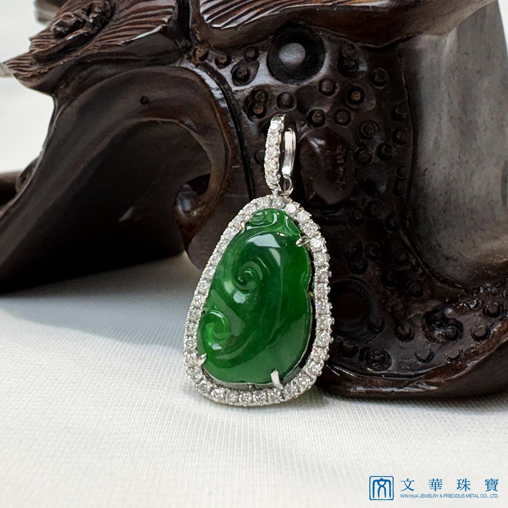 翡翠如意鑽墜