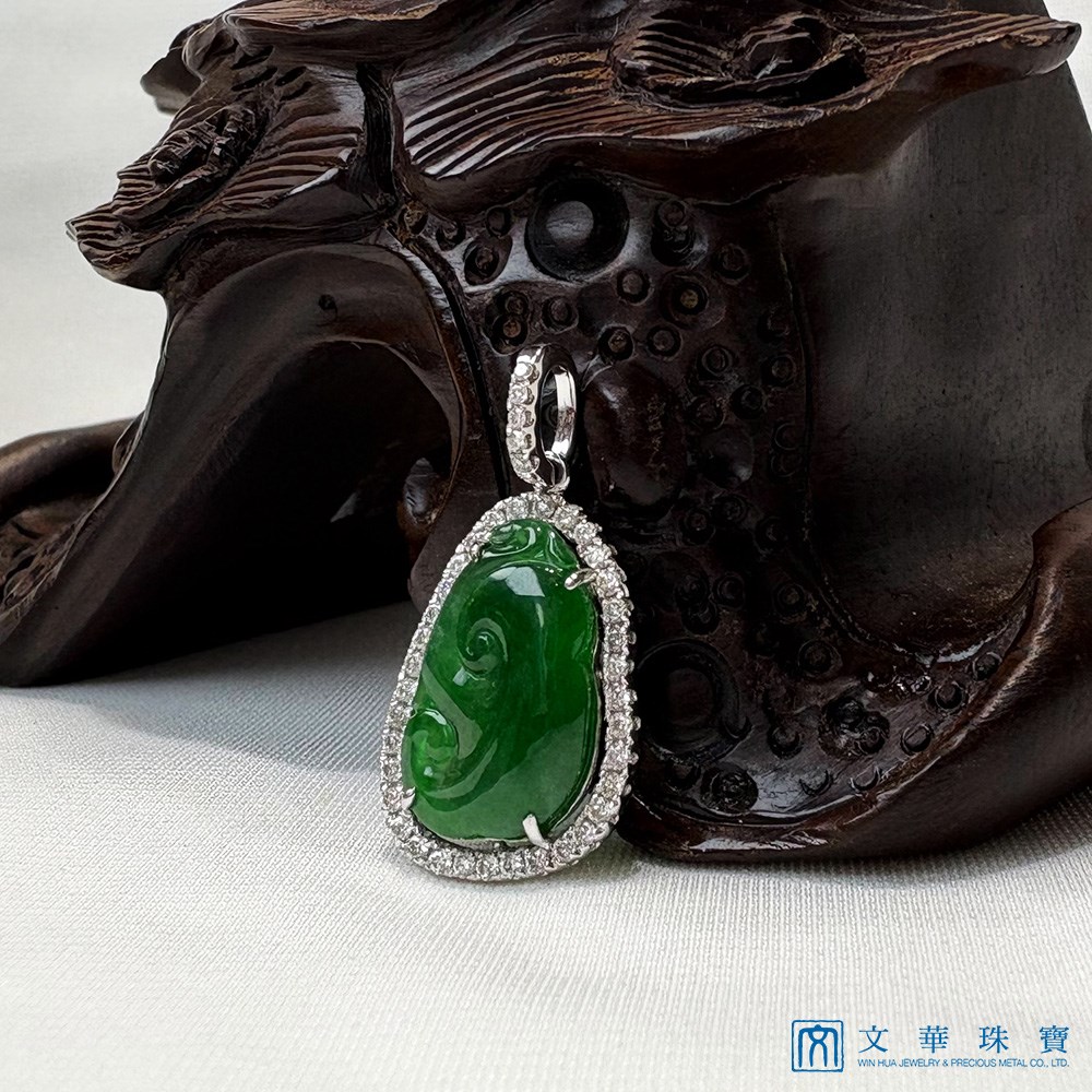 翡翠如意鑽墜