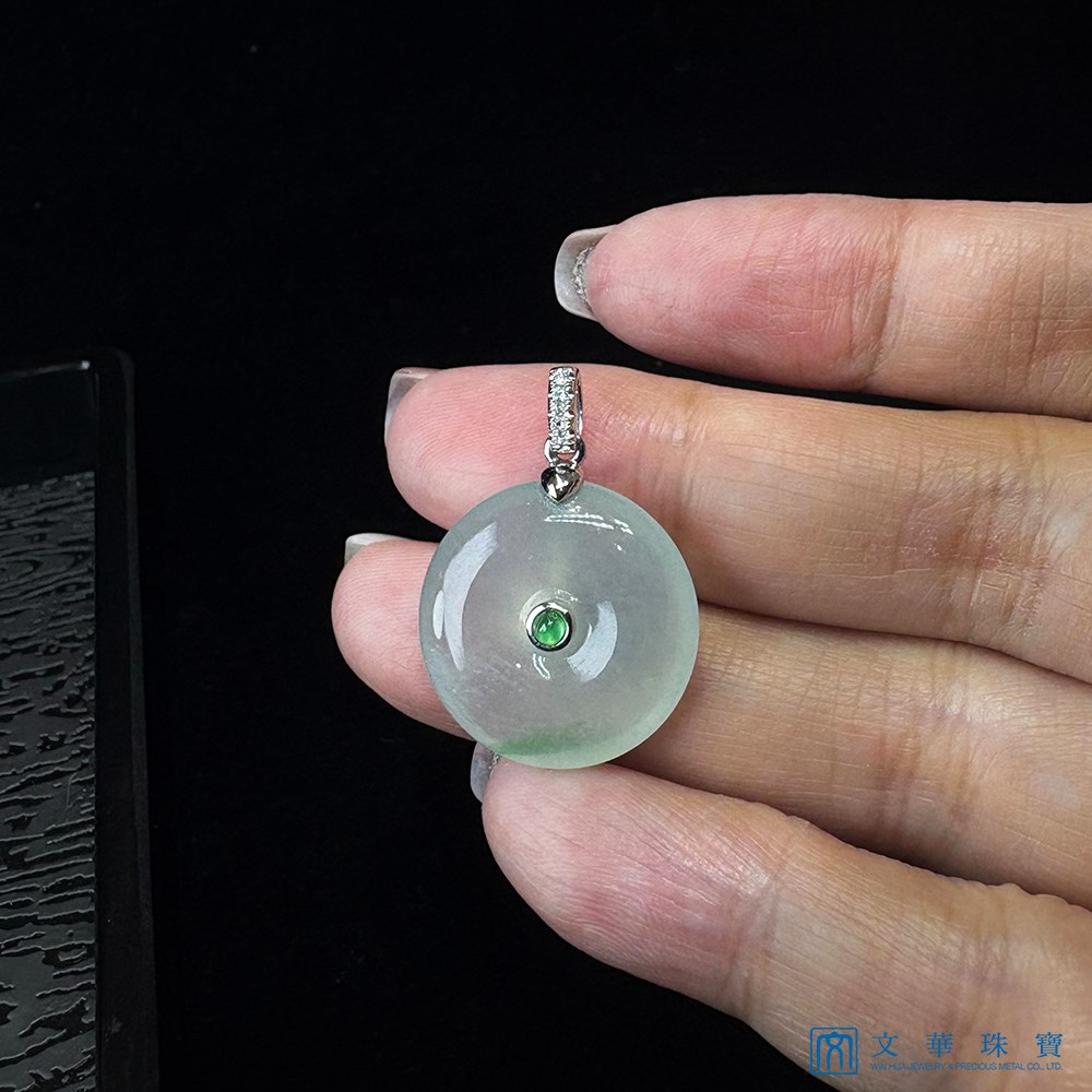 玻璃種平安扣玉墜