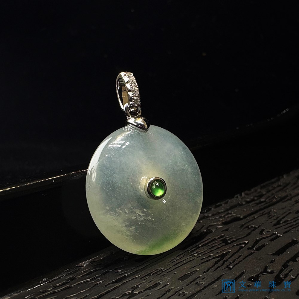 玻璃種平安扣玉墜