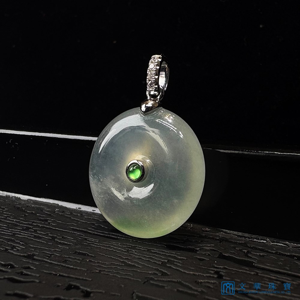 玻璃種平安扣玉墜