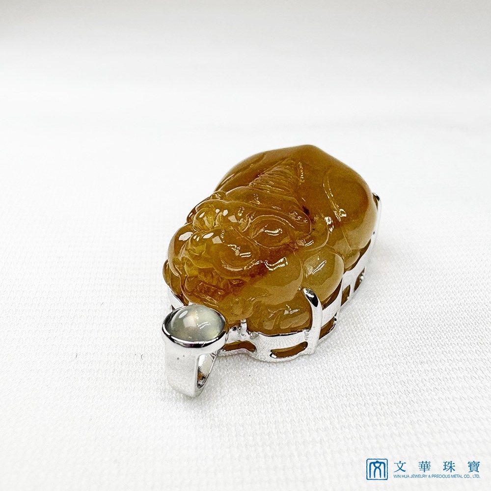 黃翡貔貅玉墜
