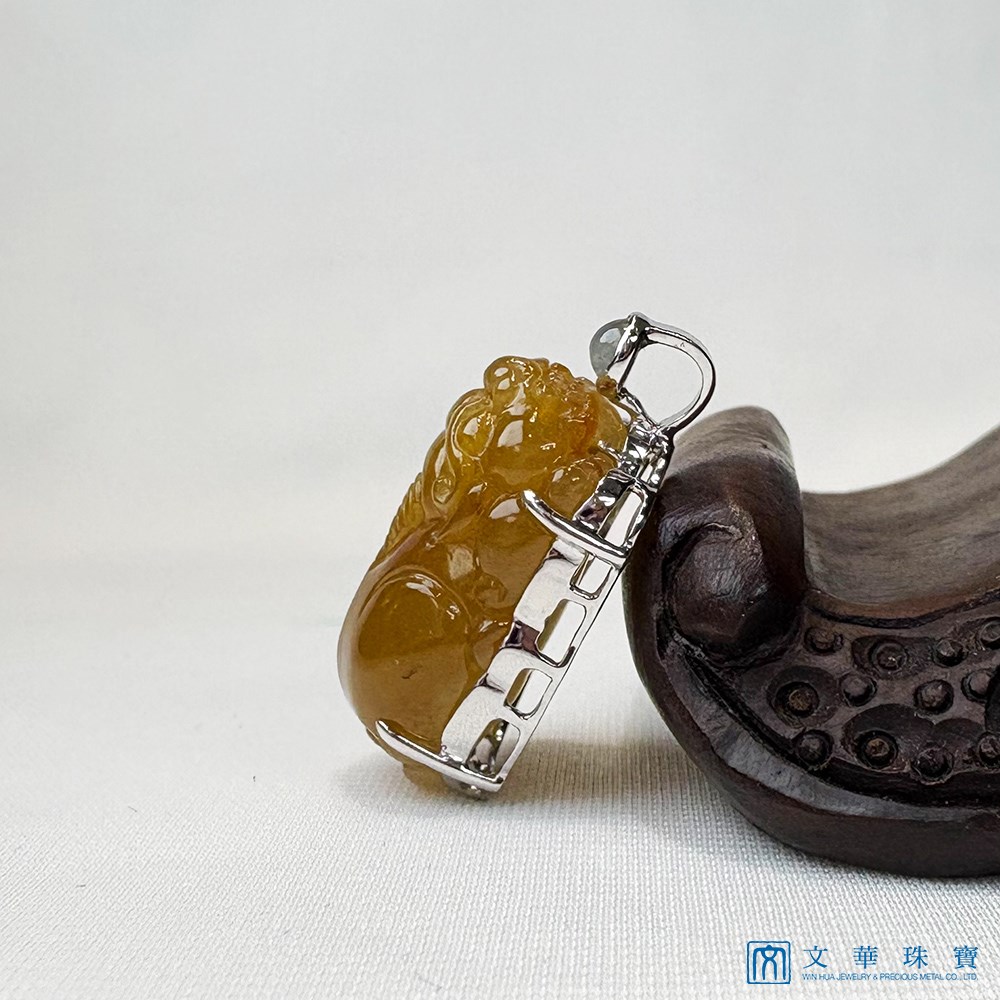 黃翡貔貅玉墜