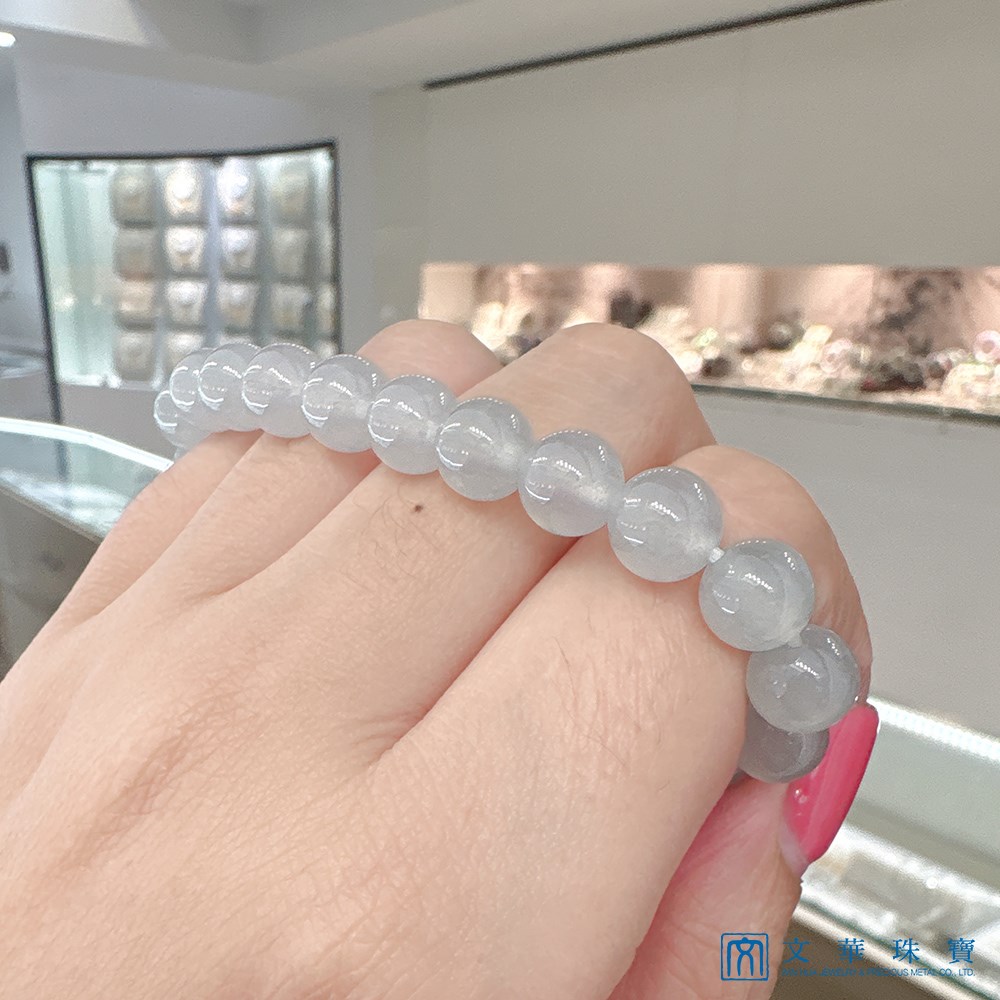 高冰翡翠圓珠手鍊 約8mm