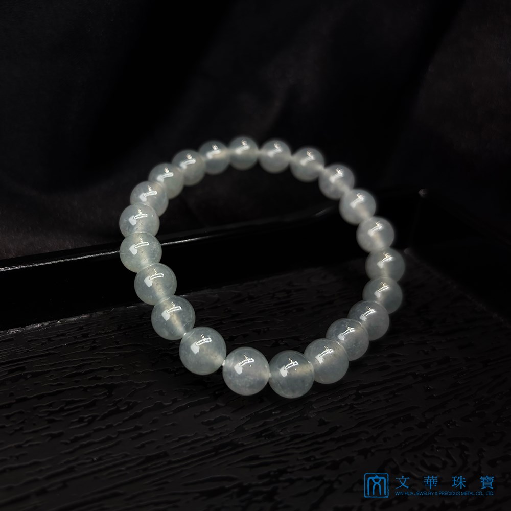 高冰翡翠圓珠手鍊 約8mm