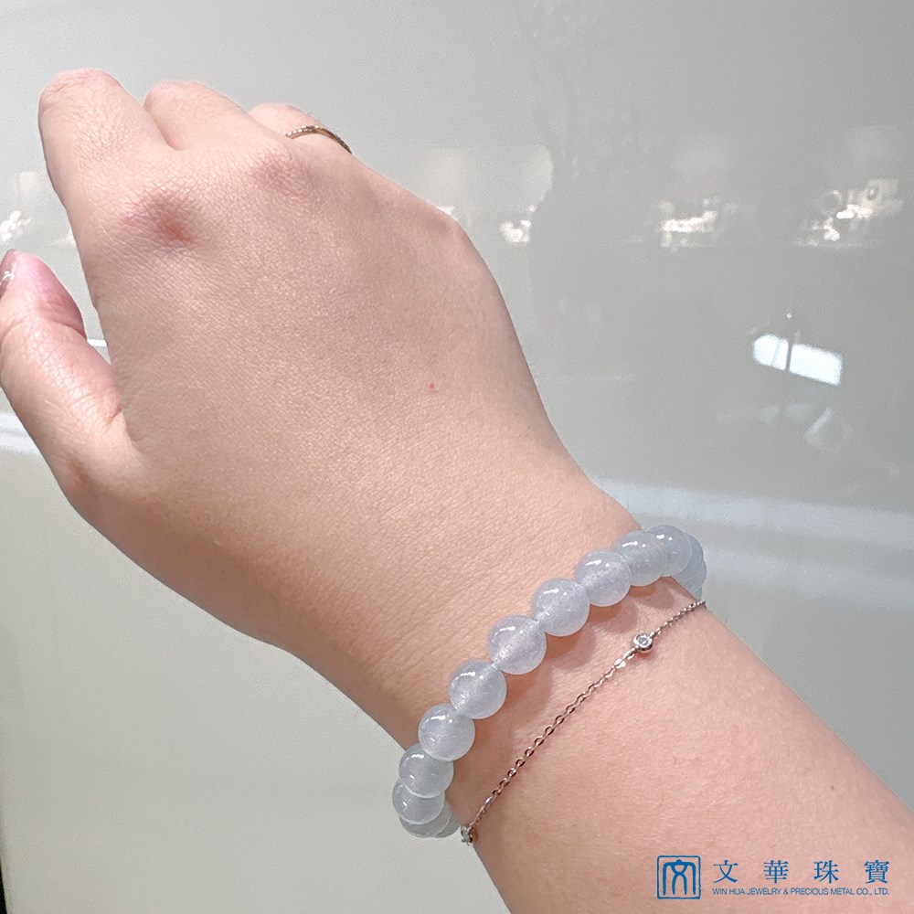 高冰翡翠圓珠手鍊 約8mm