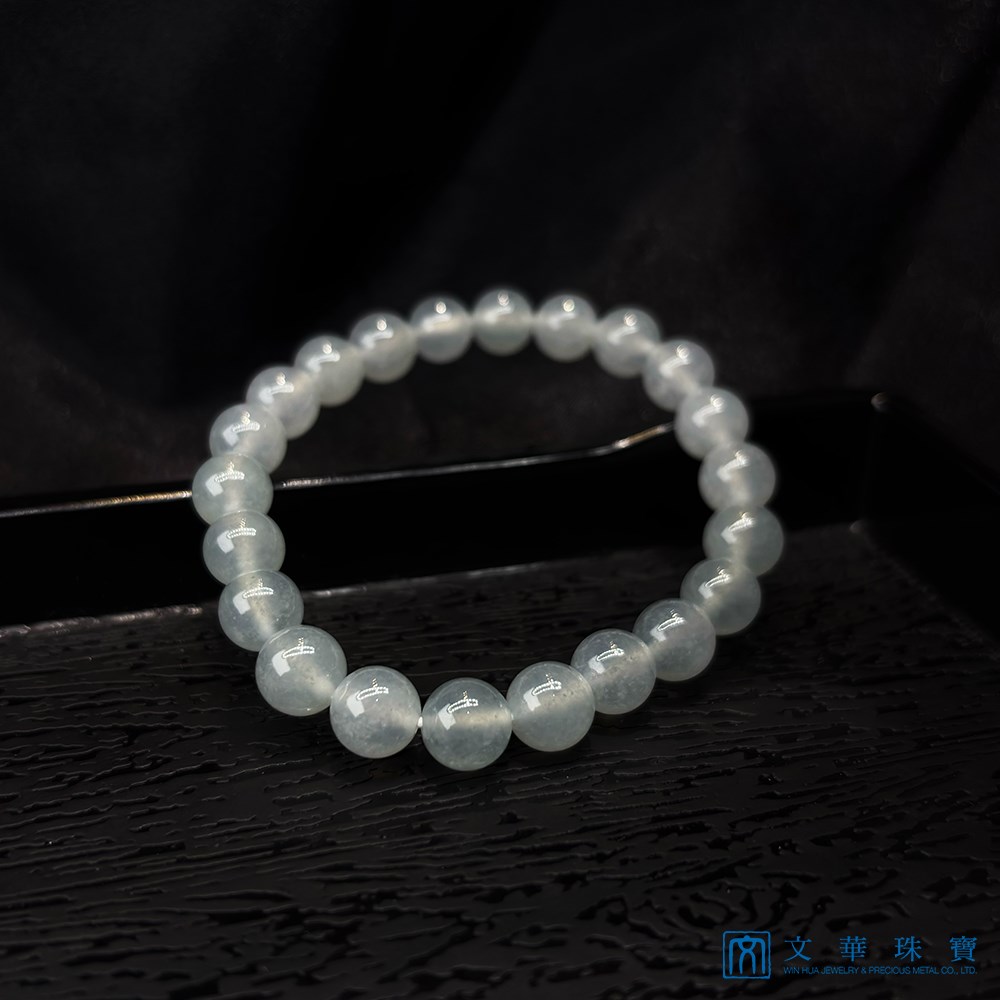高冰翡翠圓珠手鍊 約8mm