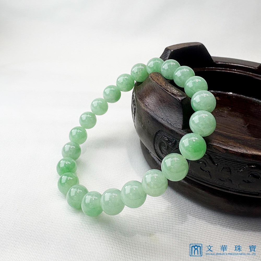 翡翠果綠玉珠手鍊 約7.7-8mm