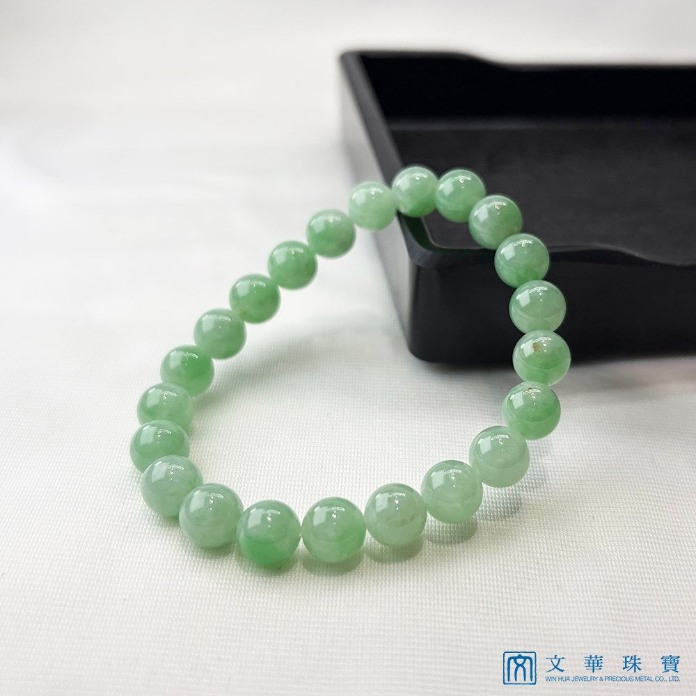 翡翠果綠玉珠手鍊 約7.7-8mm