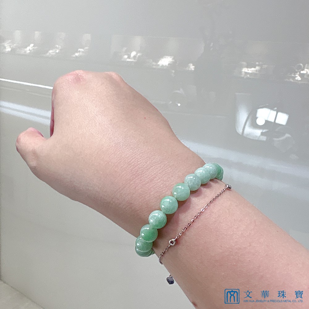 翡翠果綠玉珠手鍊 約7.7-8mm