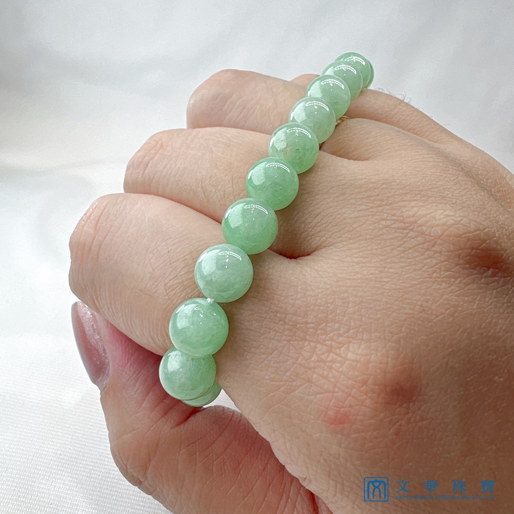 翡翠果綠玉珠手鍊 約7.7-8mm