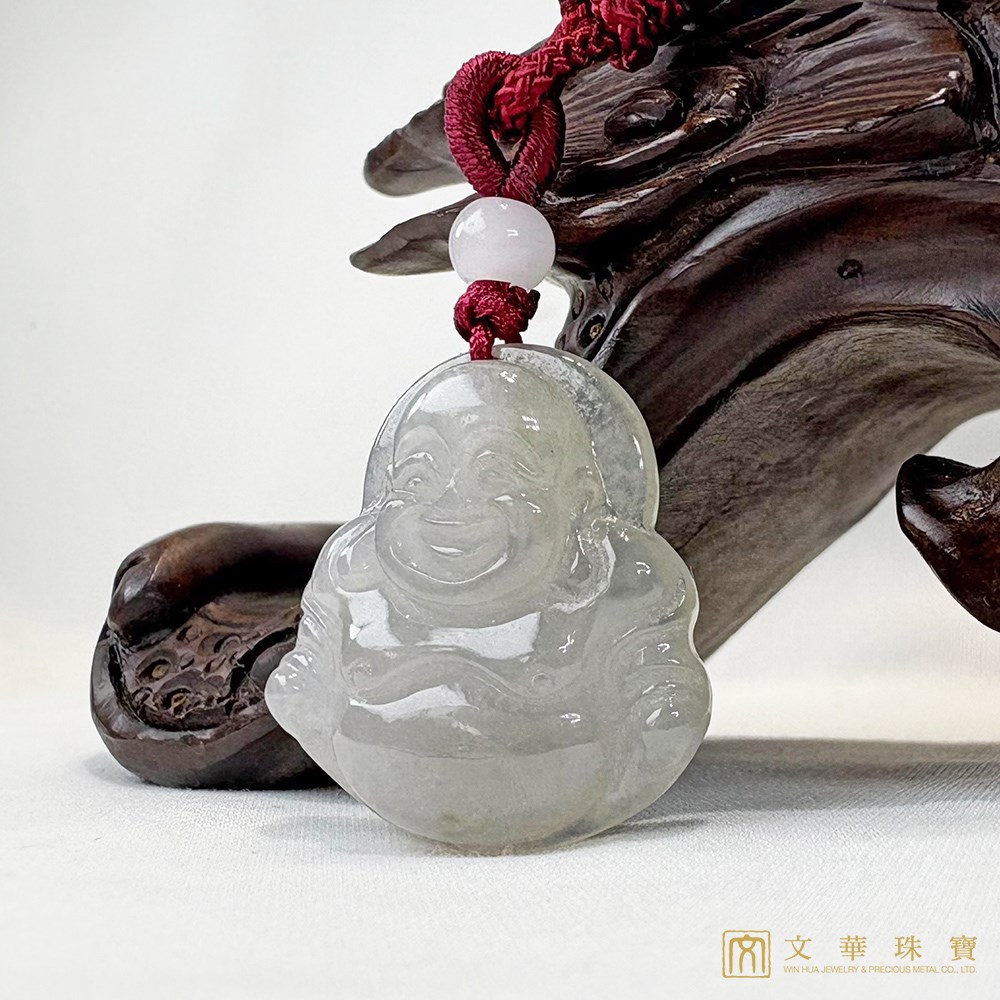 冰糯種彌勒佛玉墜 贈精美中國繩乙入