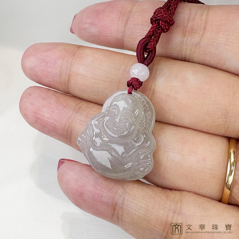 冰糯種彌勒佛玉墜 贈精美中國繩乙入