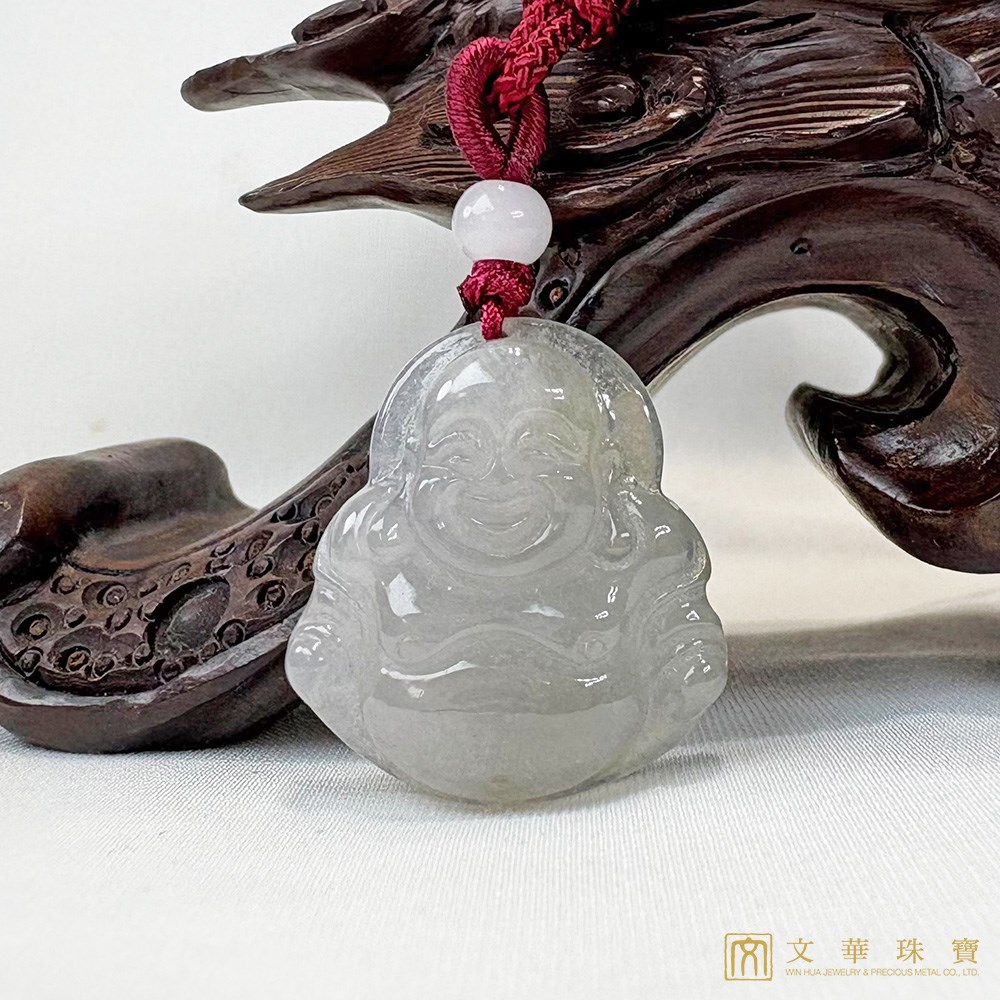 冰糯種彌勒佛玉墜 贈精美中國繩乙入