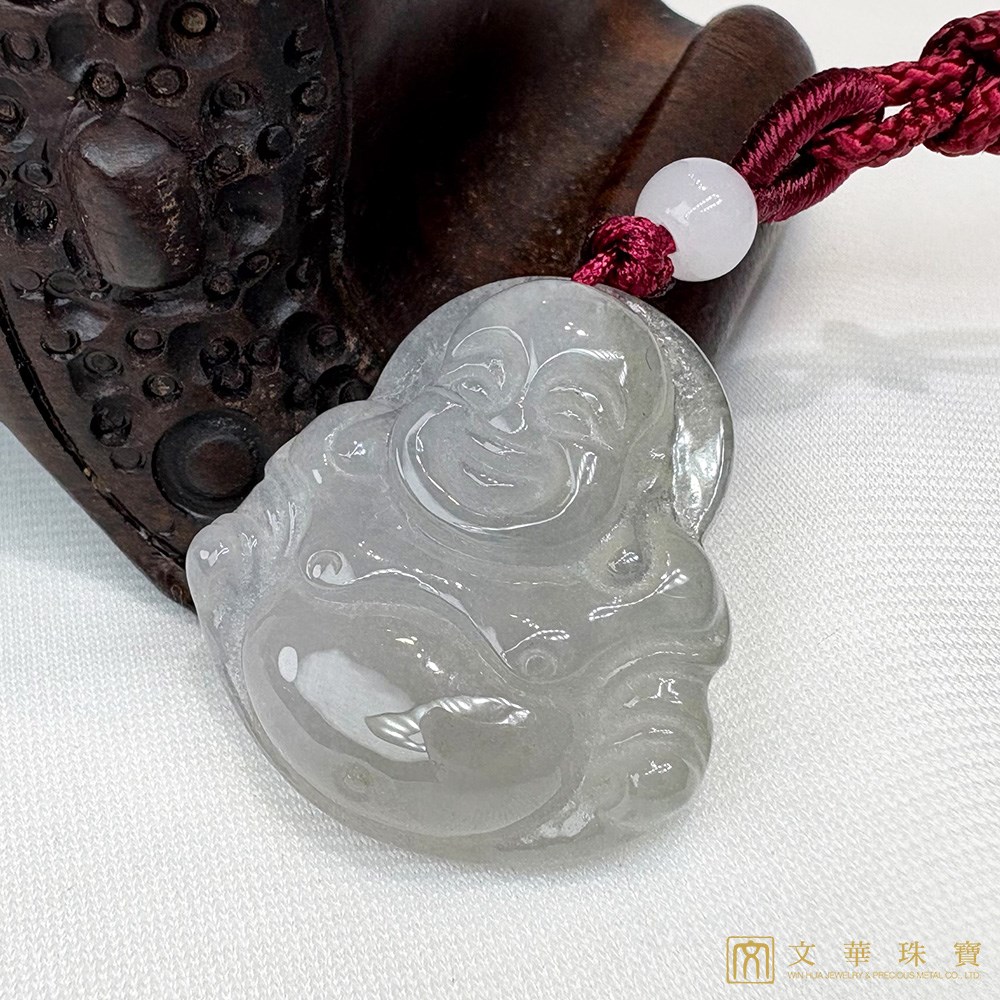 冰糯種彌勒佛玉墜 贈精美中國繩乙入