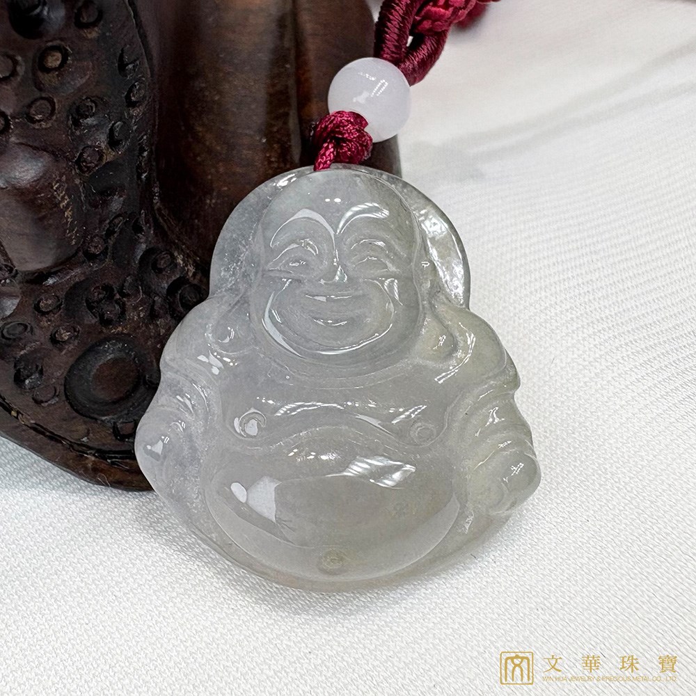 冰糯種彌勒佛玉墜 贈精美中國繩乙入