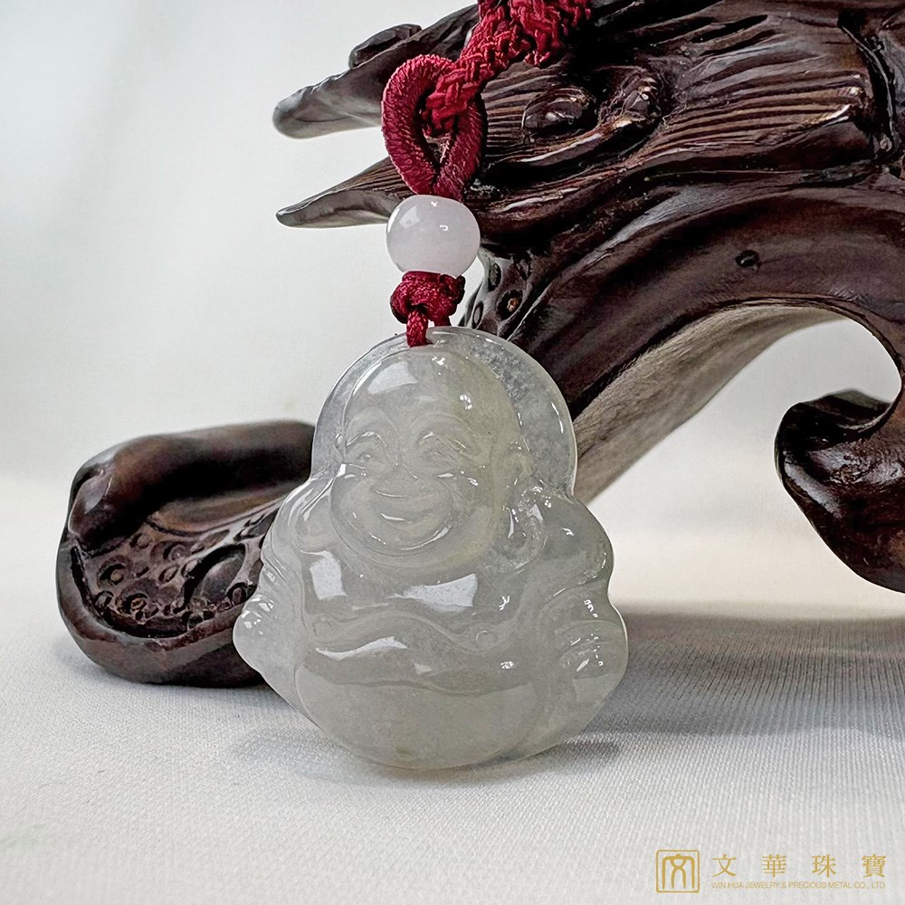 冰糯種彌勒佛玉墜 贈精美中國繩乙入