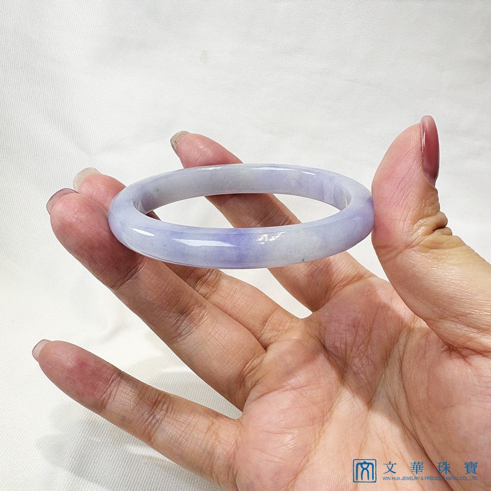 冰糯紫玉玉鐲 貴妃鐲 約16.8圍