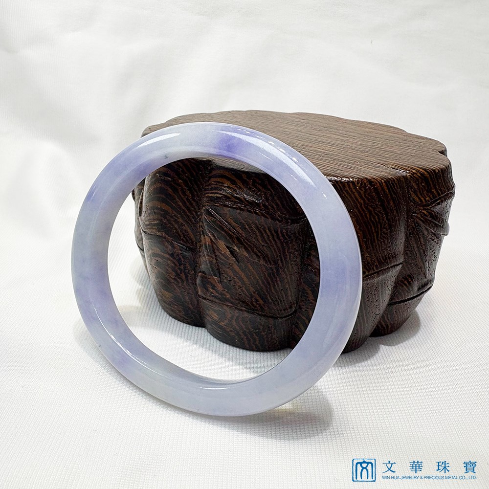 冰糯紫玉玉鐲 貴妃鐲 約16.8圍