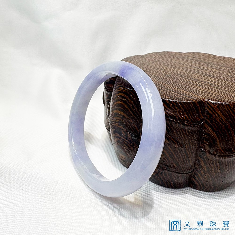 冰糯紫玉玉鐲 貴妃鐲 約16.8圍