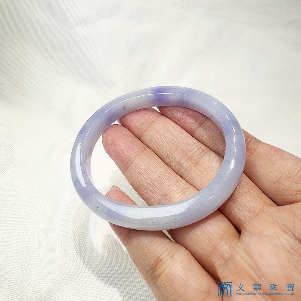 冰糯紫玉玉鐲 貴妃鐲 約16.8圍